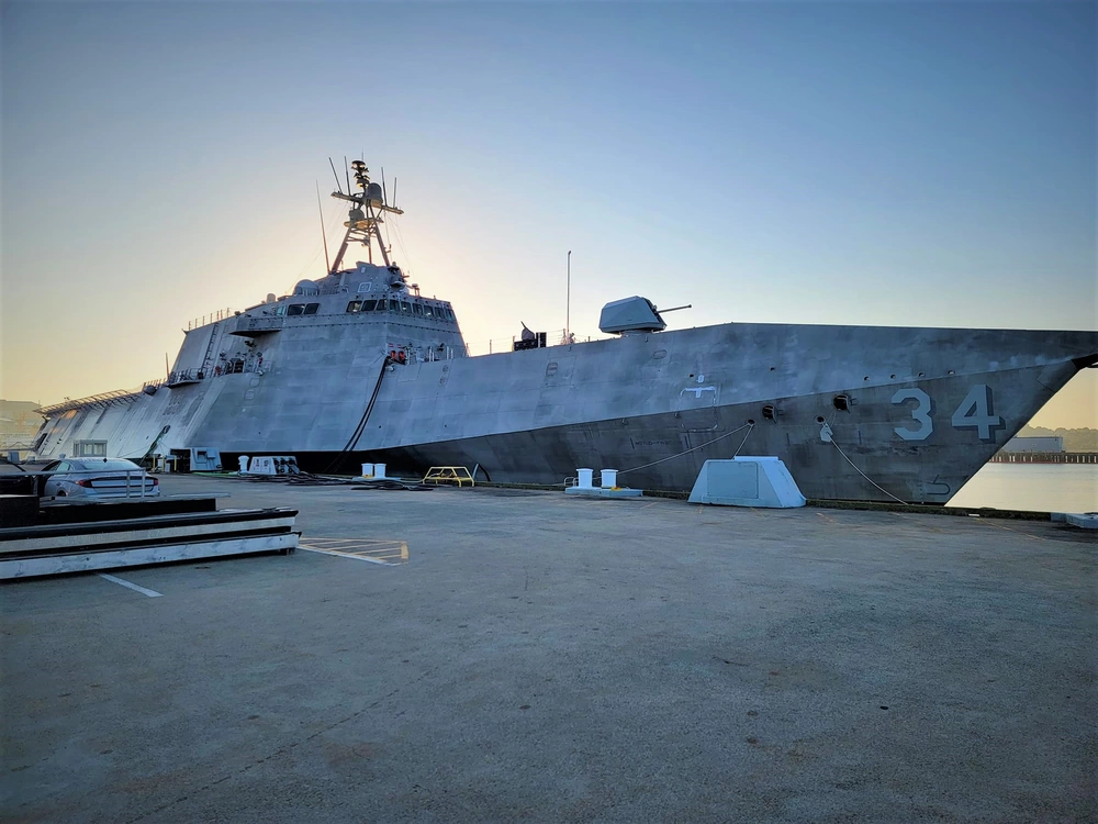 USS Augusta, an Independence-variant littoral combat ship built by Austal USA in Mobile, AL. Photo courtesy US Navy/DVIDS